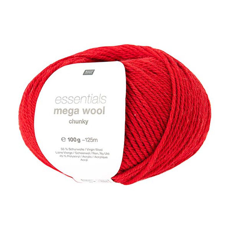 Essentials Mega Wool chunky | Rico Design – vermelho,  image number 1