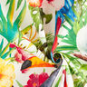Tecido para exteriores Lona Pássaro tropical – branco/verde,  thumbnail number 3