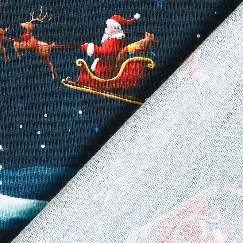 French Terry Sweat de verão O Pai Natal está a chegar | Glitzerpüppi – azul-noite/cor de malagueta,  image number 4