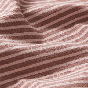 Jersey de algodão Riscas estreitas – rosa-velho claro/rosa-velho escuro, 