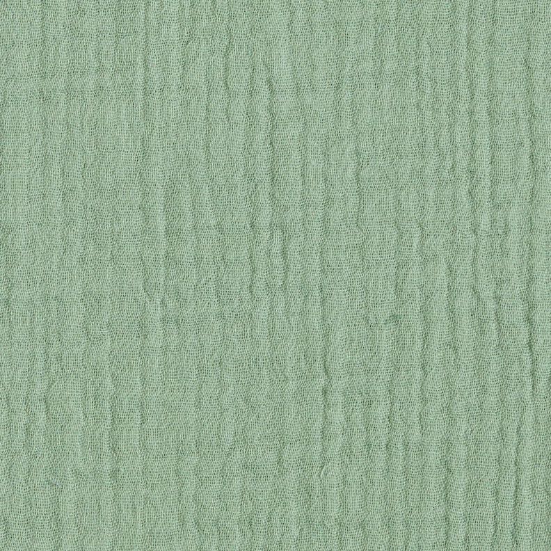 GOTS Musselina de algodão de três camadas – verde amarelado,  image number 1