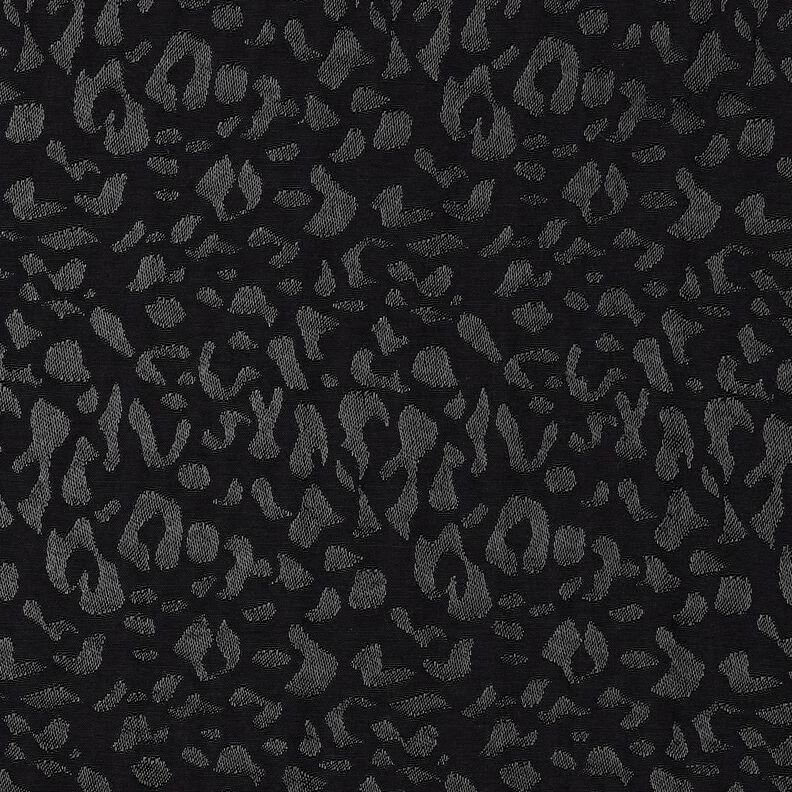 Tecido de viscose Padrão Leo – preto,  image number 1
