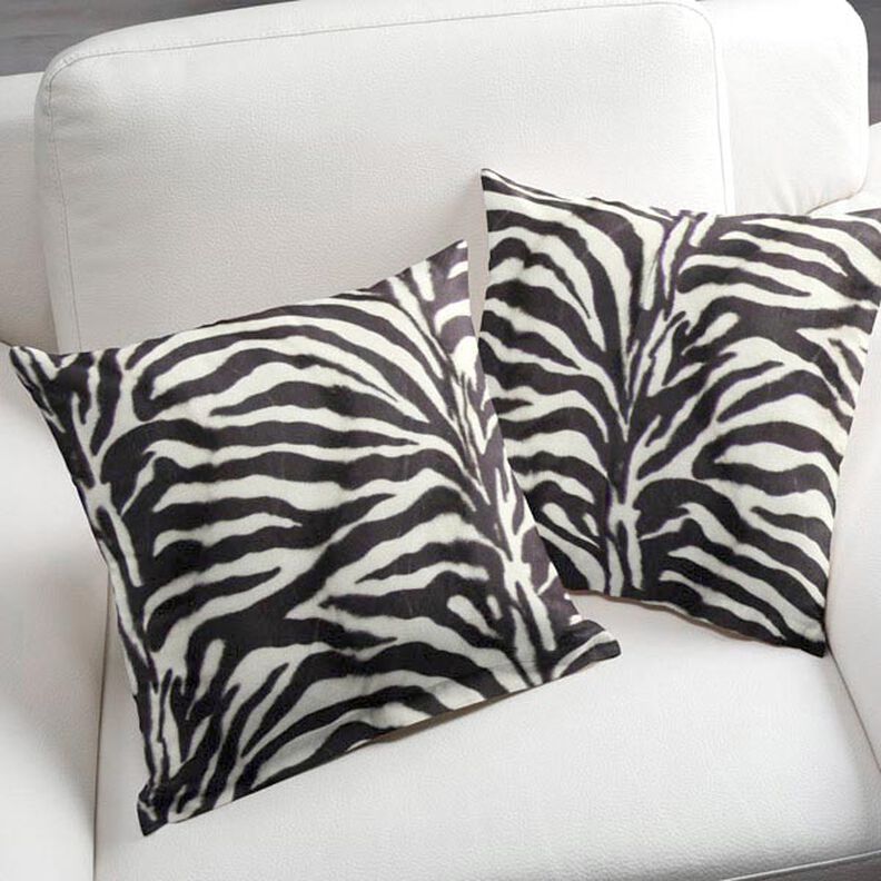 Imitação de pele zebra – preto/branco,  image number 6