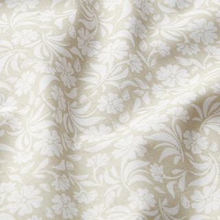 Popelina de algodão Prado de flores – natural, 