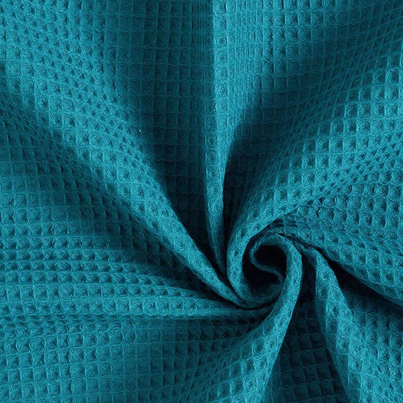Tecido piqué em favo – azul petróleo,  image number 1