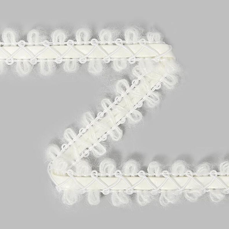 Debrum com pompons Pele sintética | 1 - branco,  image number 1