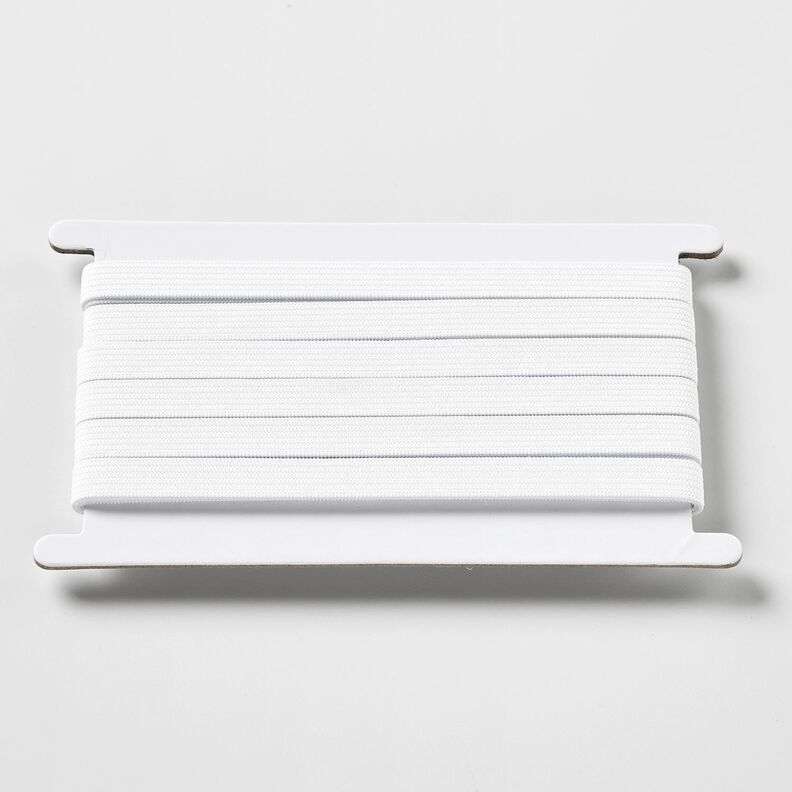 Fita elástica lisa [5 m | 10 mm] – branco,  image number 1