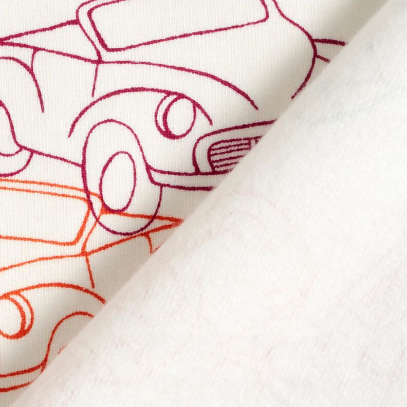 French Terry Sweat de verão Carros coloridos – branco sujo,  image number 4