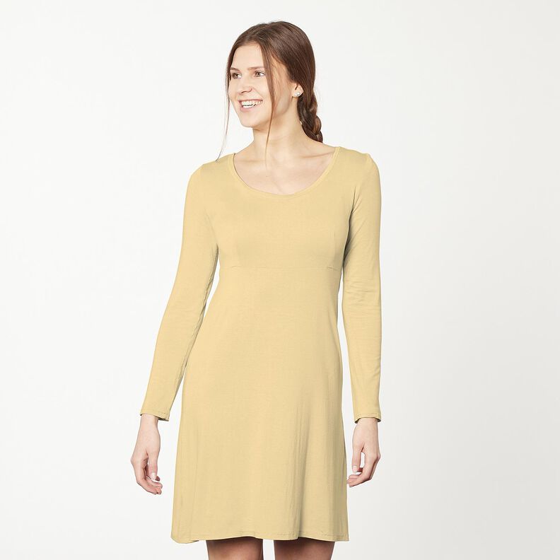 Jersey de algodão médio liso – amarelo-baunilha,  image number 10