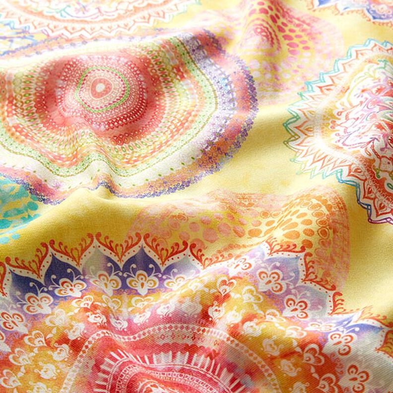 Tecido para exteriores Lona Mandala – amarelo claro,  image number 2