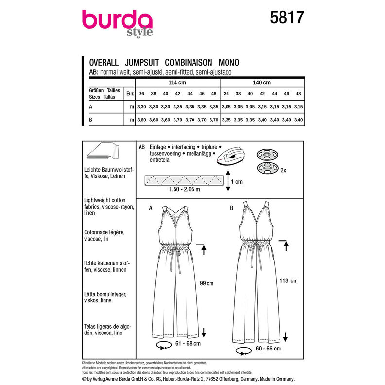 Overall | Burda 5817 | 36-48,  image number 9