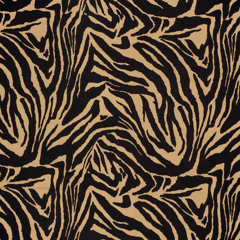 Jersey de viscose Estampado zebra – mocca/preto,  image number 1