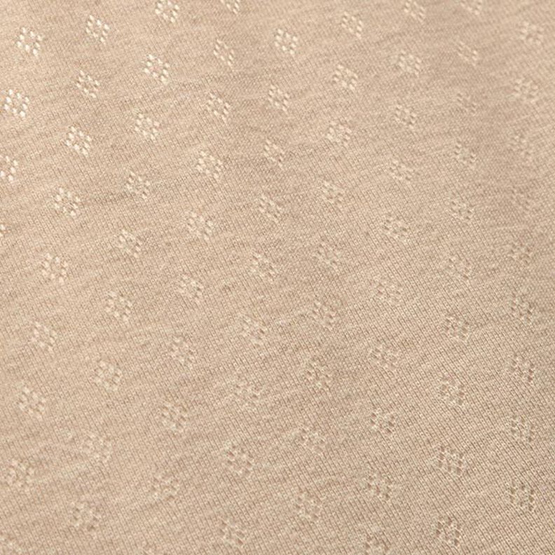 Jersey malha fina com padrão perfurado – beige,  image number 3