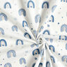 Tecido de algodão Popelina Lindos arco-íris – azul/branco,  thumbnail number 3