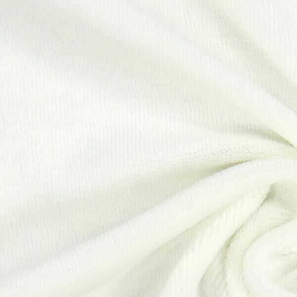 Tecido aveludado Nicki Liso – branco sujo,  image number 2