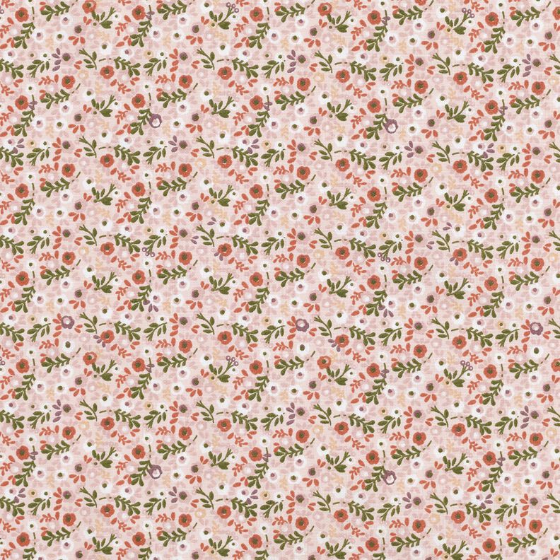 Popelina de algodão Florzinhas – rosé/cobre,  image number 1
