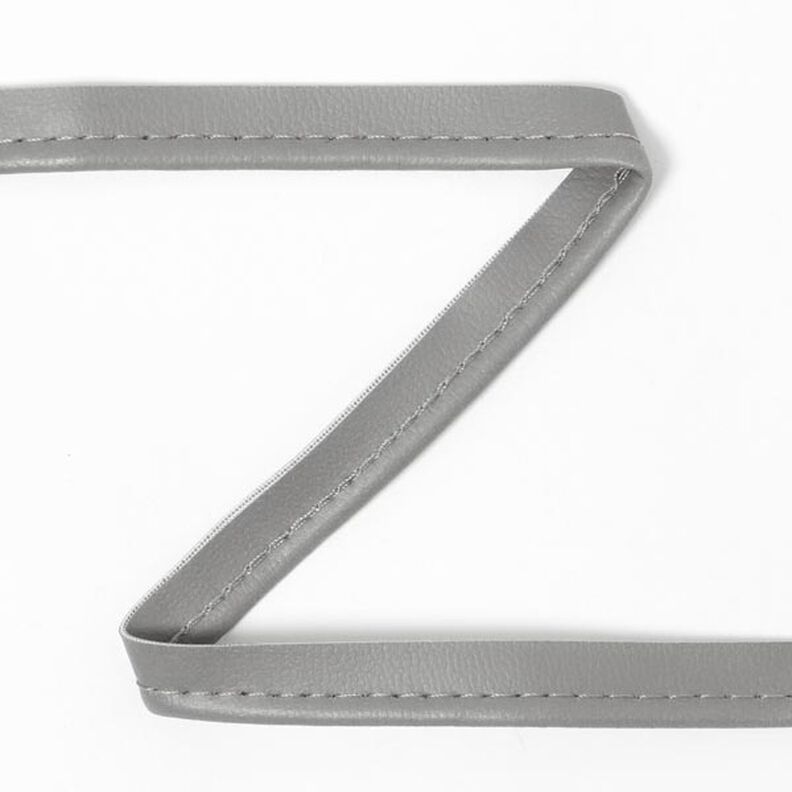 Fita com vivo de pele sintética - cinzento,  image number 1