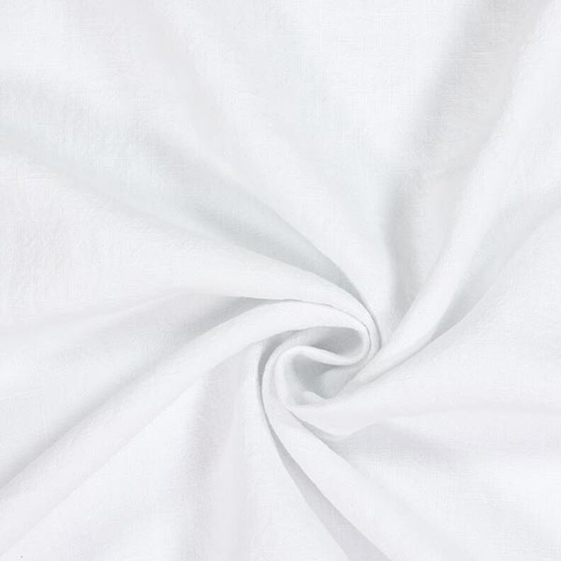 Tecido de mistura de rami lavado a pedra, qualidade pesada – branco,  image number 1