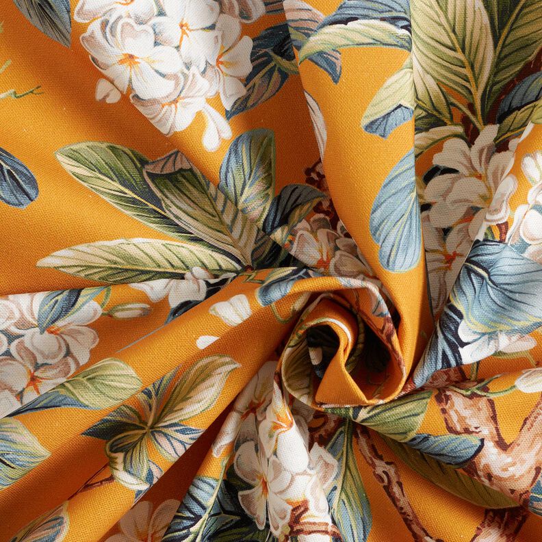 Tecido para decoração Lona Árvore florida – mostarda,  image number 3