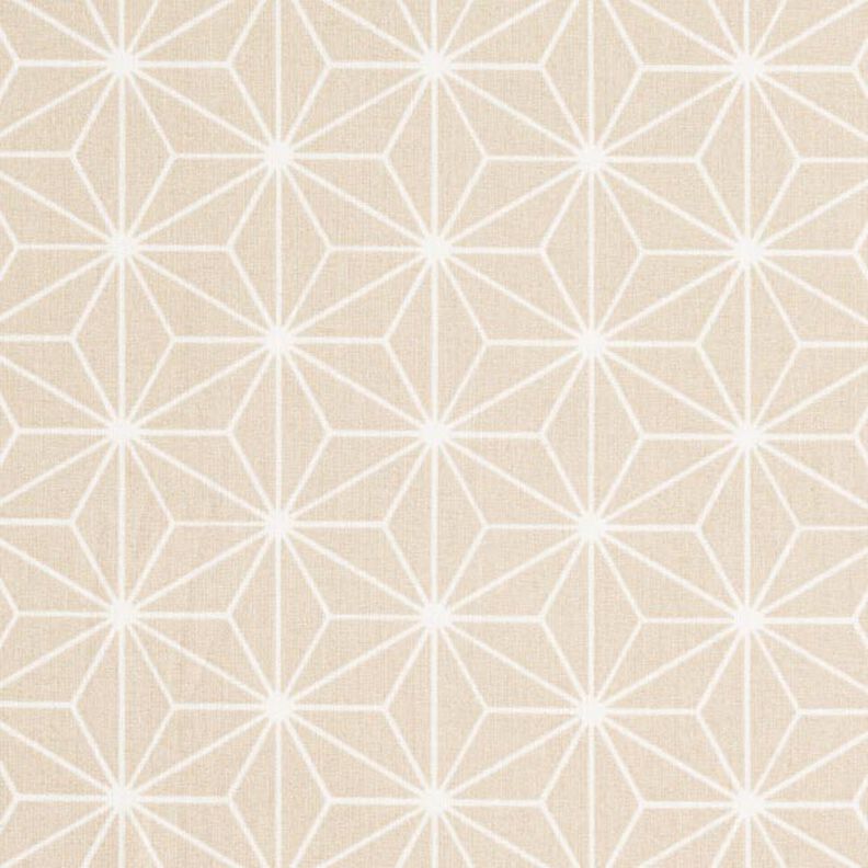 Tecido de algodão Cretone Estrelas japonesas Asanoha – cor de areia,  image number 1