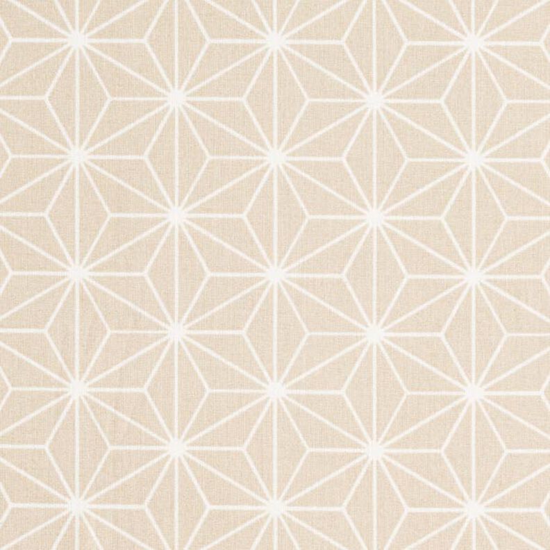 Tecido de algodão Cretone Estrelas japonesas Asanoha – cor de areia,  image number 1