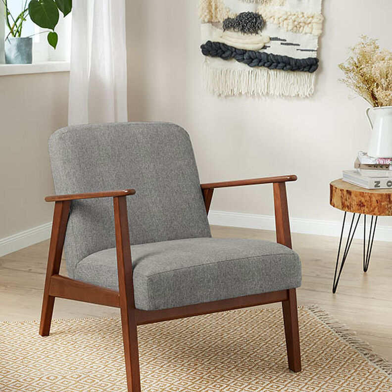 Tecido para estofos Mesclado Liso – cinzento,  image number 5