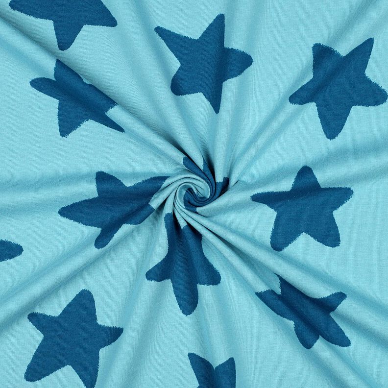 Sweater aconchegante Estrelas | Poppy Fabrics – azul brilhante/azul-oceano,  image number 3