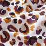 Tecido de algodão Cretone Leopardo – beringela/branco,  thumbnail number 2