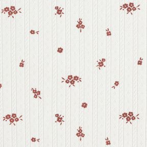 Ajour Jersey de algodão Flores de casa de campo – marfim, 