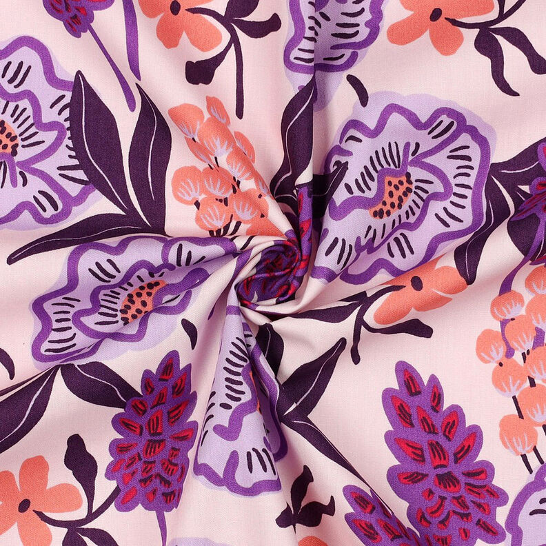 Popelina de algodão Fresh Flowers | Nerida Hansen – vermelho violeta pálido,  image number 4