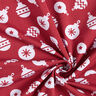Jersey de algodão Bolas de Árvore de Natal – carmin,  thumbnail number 3
