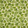 Tecido para decoração Meio linho Panamá folhas costela-de-adão – natural/verde,  thumbnail number 1