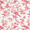 Tecido de algodão Cretone Pássaros – vermelho/branco sujo,  thumbnail number 1