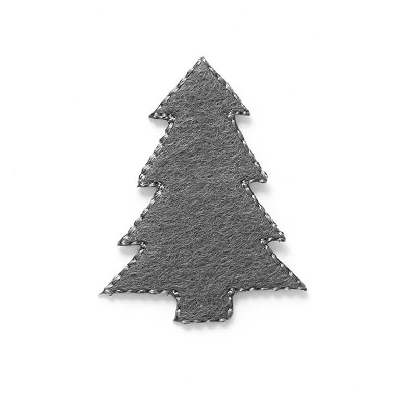 Aplicação Feltro Árvore de Natal [4 cm] – cinzento,  image number 1