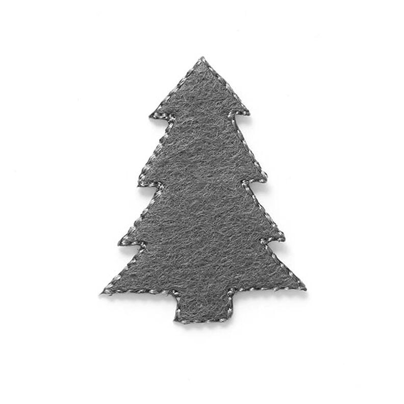 Aplicação Feltro Árvore de Natal [4 cm] – cinzento,  image number 1