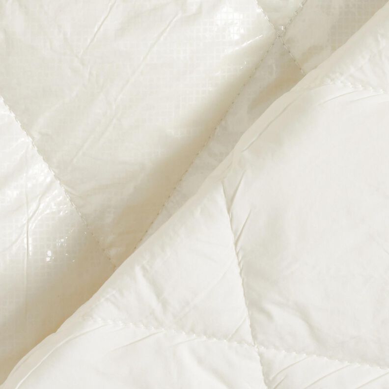 Tecido acolchoado brilho leve Losangos – marfim,  image number 4