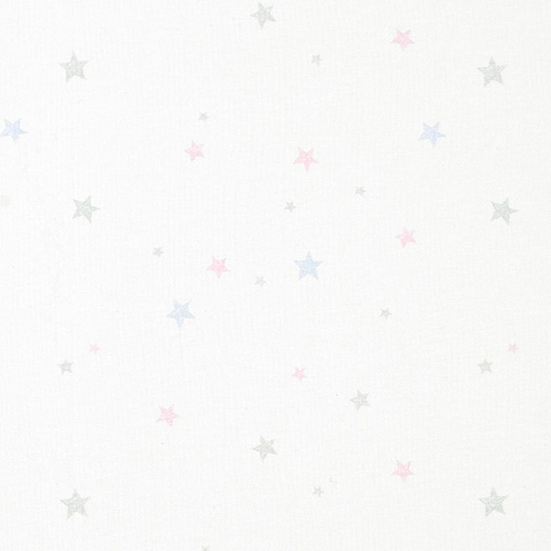 GOTS Jersey de algodão Estrelas Aparência carimbos | Tula – branco,  image number 1