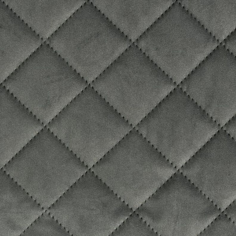 Tecido para estofos Veludo Tecido acolchoado – cinzento escuro,  image number 1
