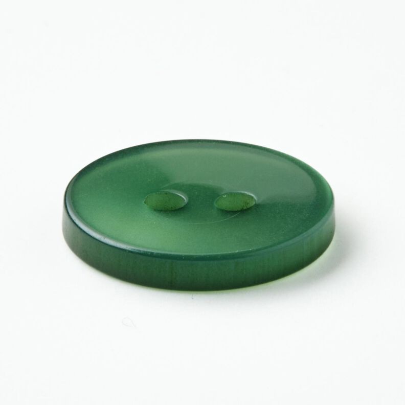 Botão de 2 furos brilhante [Ø 15 mm] – verde pinheiro,  image number 2