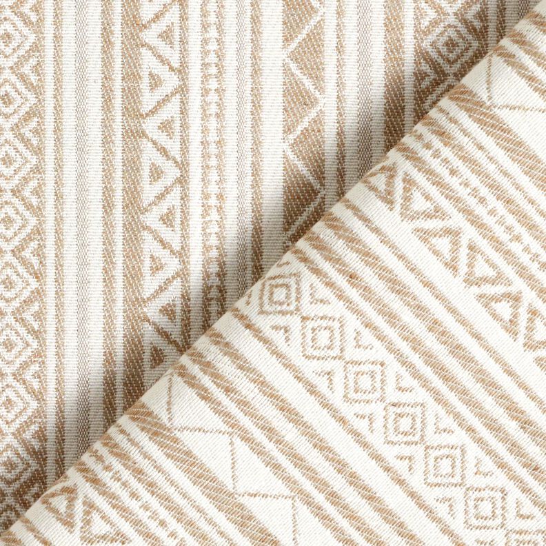 Tecido para decora&ccedil;&atilde;o Jacquard Riscas &eacute;tnicas &ndash; an&eacute;mona/branco sujo,  image number 4
