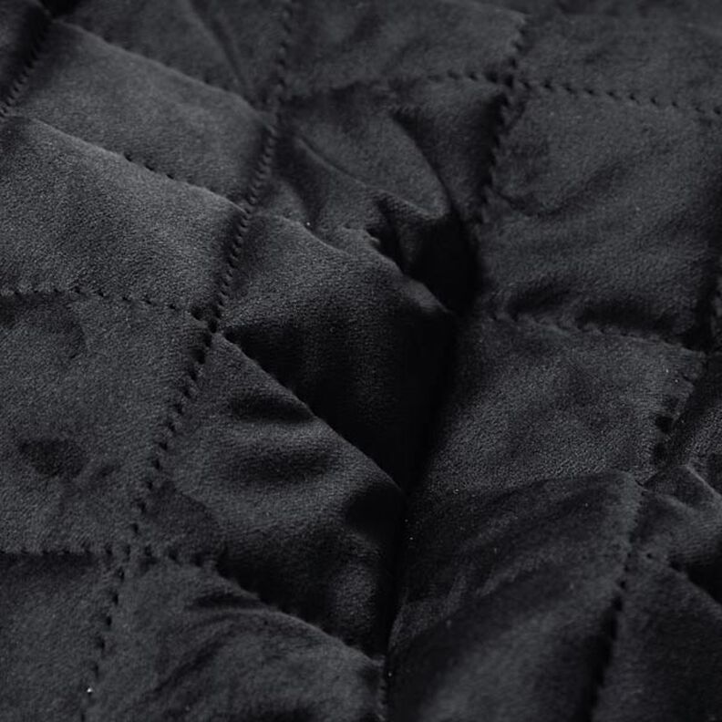 Tecido para estofos Veludo Tecido acolchoado – preto,  image number 2