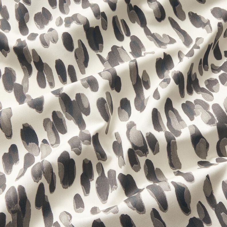 Tecido para exteriores Lona Bolinhas grandes – marfim/cinzento,  image number 2