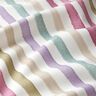Tecido para decoração Meio linho Panamá Riscas aquarela – marfim/eucalipto,  thumbnail number 2