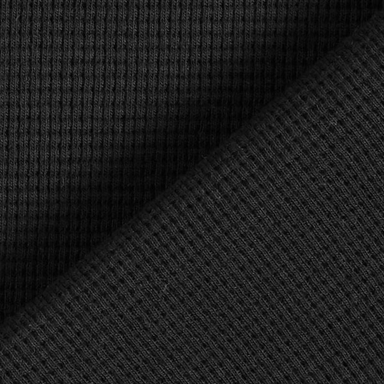 Jersey mini favos de algodão lisa – preto,  image number 4