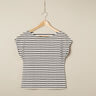 Jersey de algodão Riscas largas e estreitas – creme/preto,  thumbnail number 5