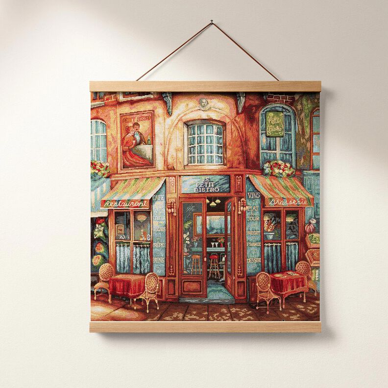 Painel decorativo Gobelina Bistro francês – azul/terracota,  image number 5