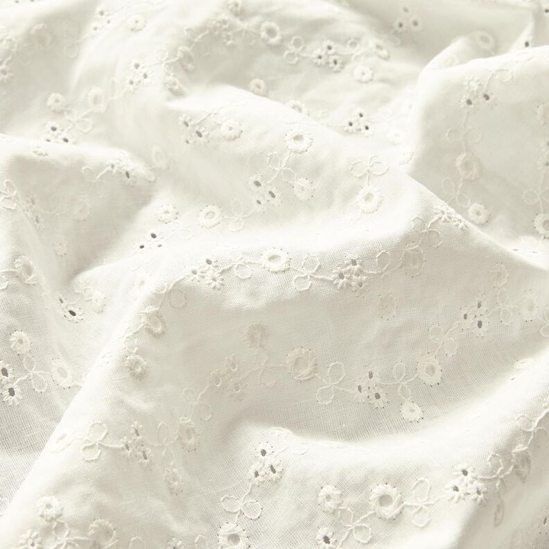 Cambraia de algodão Bordado inglês Florzinha – branco sujo,  image number 3