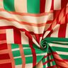 Tecido para decoração Meio linho Panamá Formas modernas – verde zimbro/vermelho escuro,  thumbnail number 3