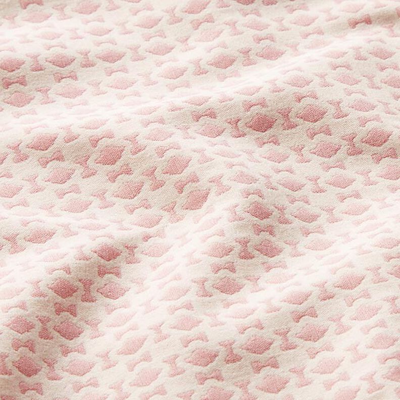 Padrão de losangos em jacquard – rosa/branco sujo,  image number 2