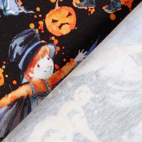 Jersey de algodão Halloween Impressão Digital – preto,  image number 4